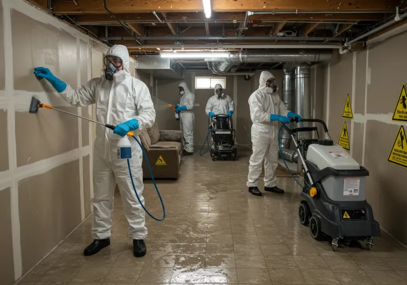 Basement Moisture Removal and Structural Drying process in Southern Gateway, VA